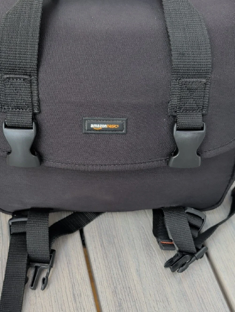 Black Messenger Camera Bag - Padded Travel Shoulder Bag
